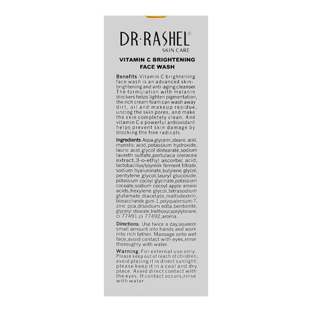 Dr. Rashel Vitamin C Brightening Face Wash, For All Skin Types, 100g - Image 6