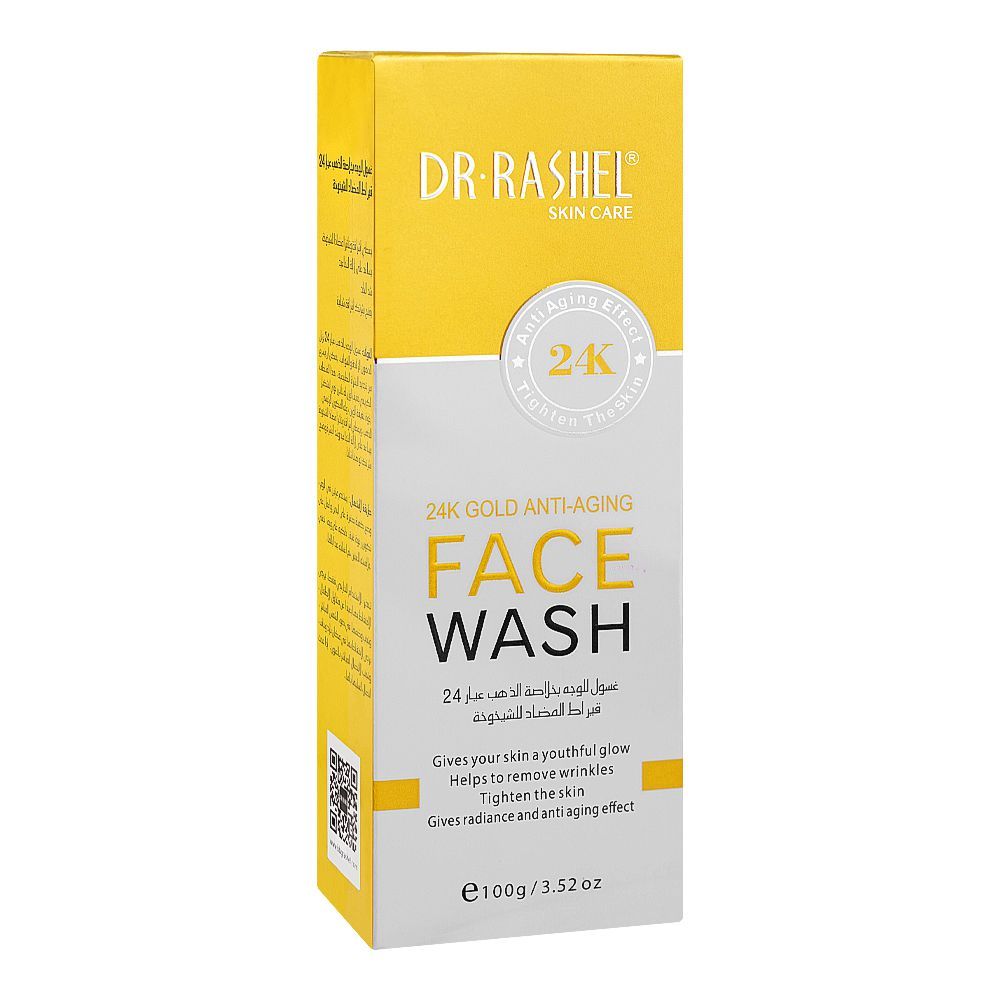 Dr. Rashel 24K Gold Anti-Aging Face Wash, For All Skin Types, 100g - Image 3