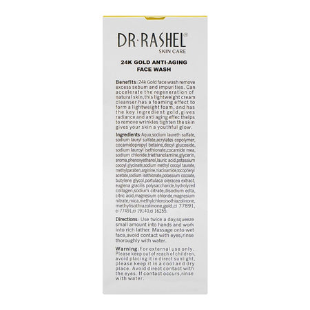 Dr. Rashel 24K Gold Anti-Aging Face Wash, For All Skin Types, 100g - Image 5