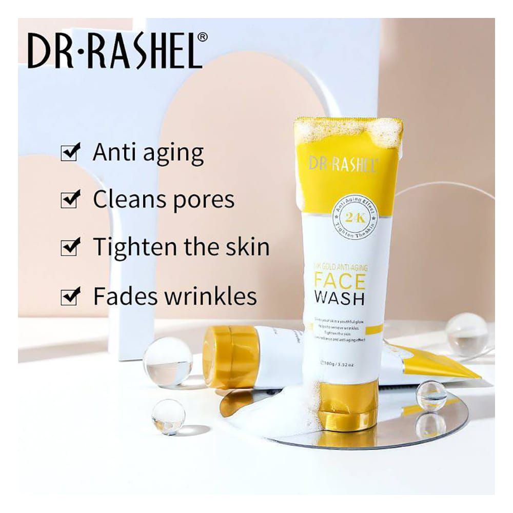 Dr. Rashel 24K Gold Anti-Aging Face Wash, For All Skin Types, 100g - Main Image