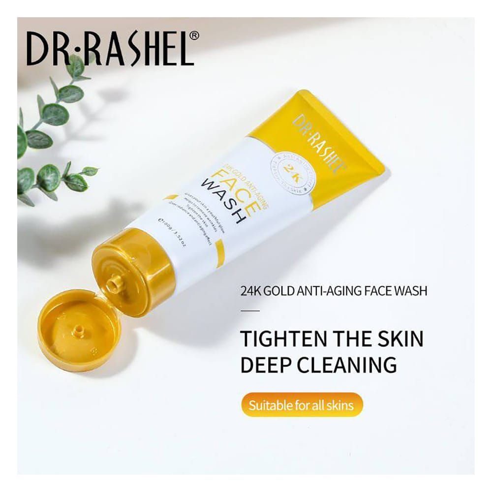 Dr. Rashel 24K Gold Anti-Aging Face Wash, For All Skin Types, 100g - Image 4