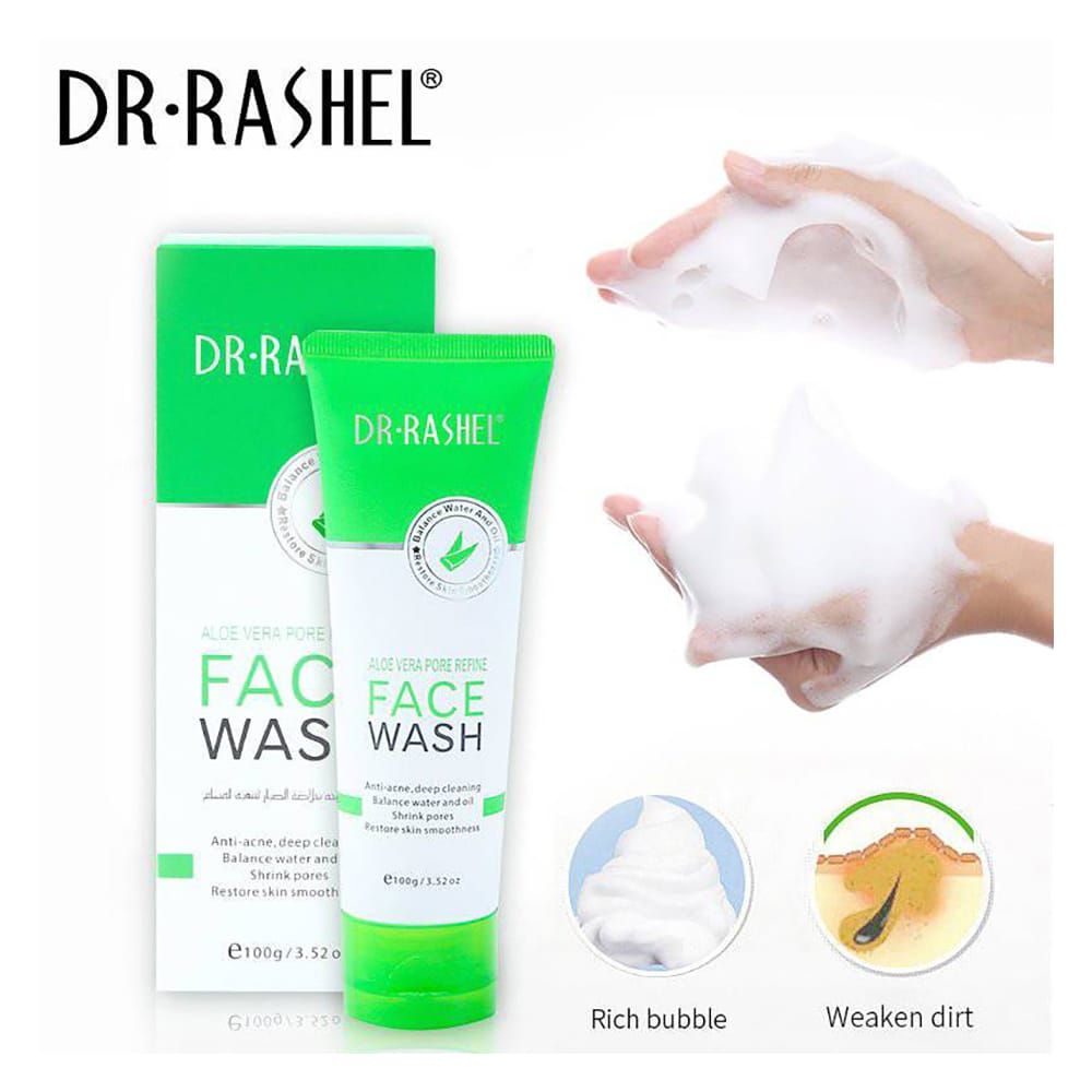 Dr. Rashel Aloe Vera Pore Refine Face Wash, For All Skin Types, 100g - Image 4