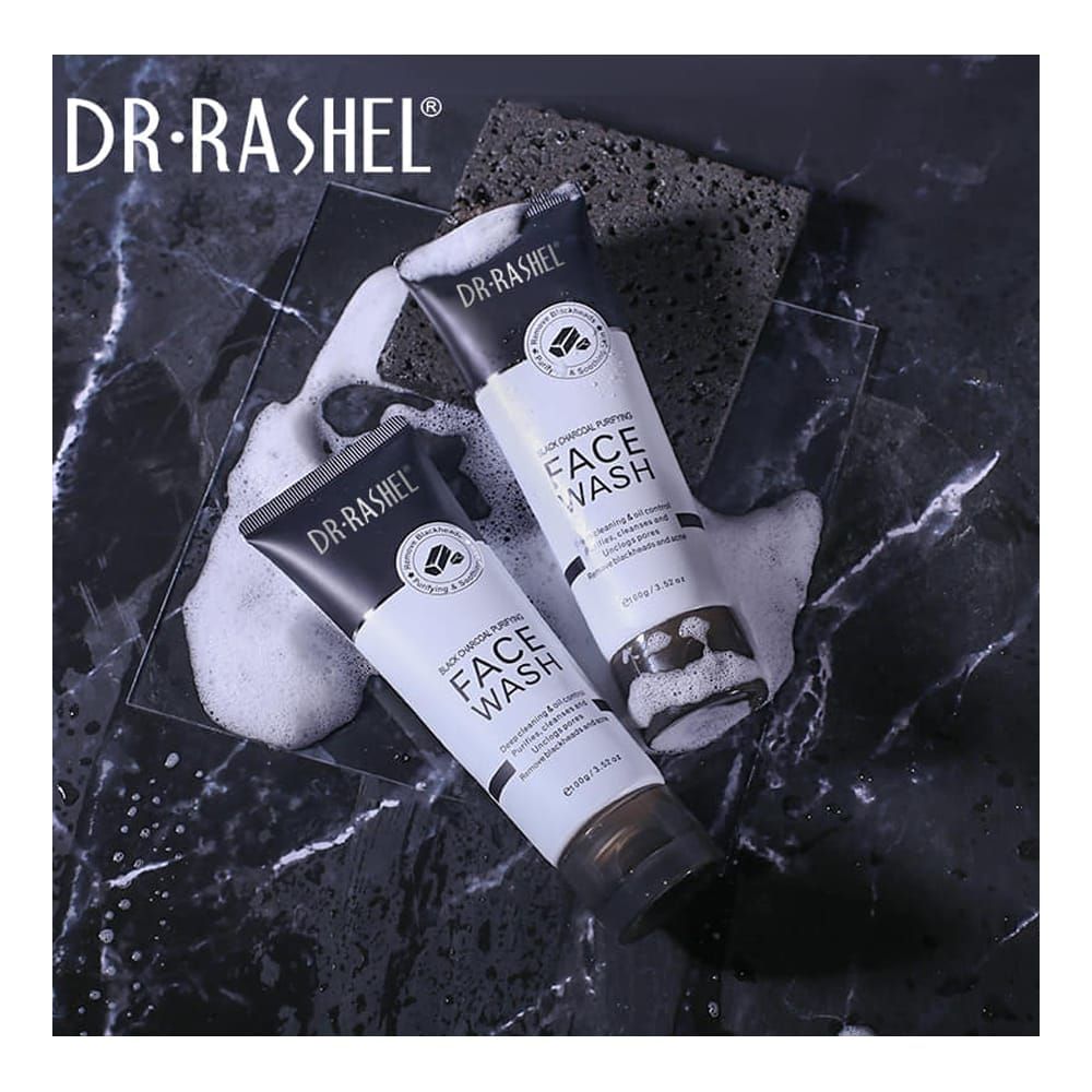 Dr. Rashel Black Charcoal Purifying Face Wash, For All Skin Types, 100g - Main Image