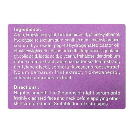 Dr. Rashel 1% Squalane Lactic Acid Resurfacing Night Serum, For All Skin Types, 35ml - Image 4