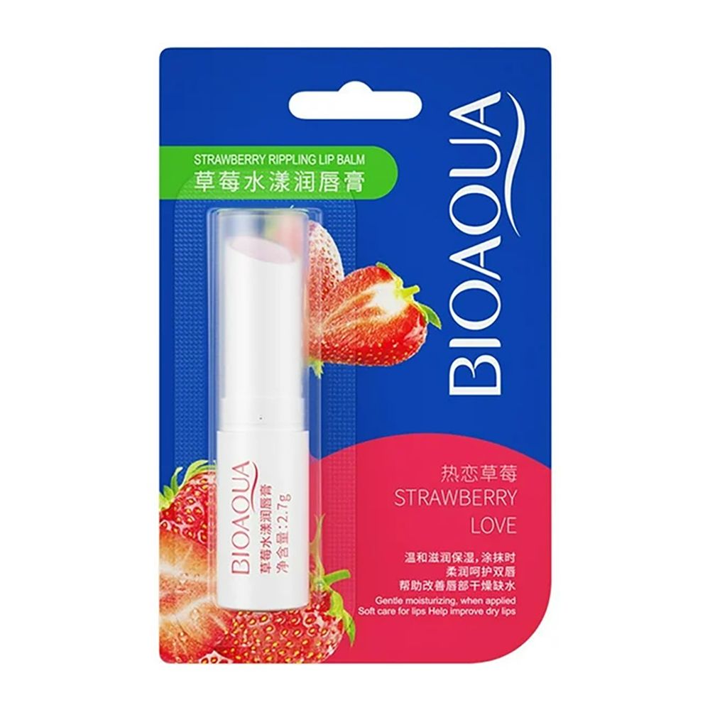 Bioaqua Strawberry Lip Balm, Hydrating & Moisturizing, 2.7g, BQY00621 - Image 2