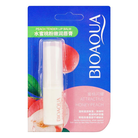 Bioaqua Peach Lip Balm, Hydrating & Moisturizing, 2.7g, BQY00638 - Main Image