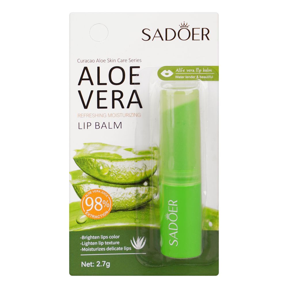 Sadoer Aloe Vera Lip Balm, Hydrating & Moisturizing, 2.7g, SD04421 - Image 2