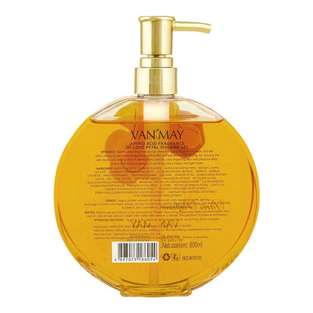 Van'May Paris Perfume Amino Acid Fragrance Of Love Petal Shower Gel, 800ml - Image 2