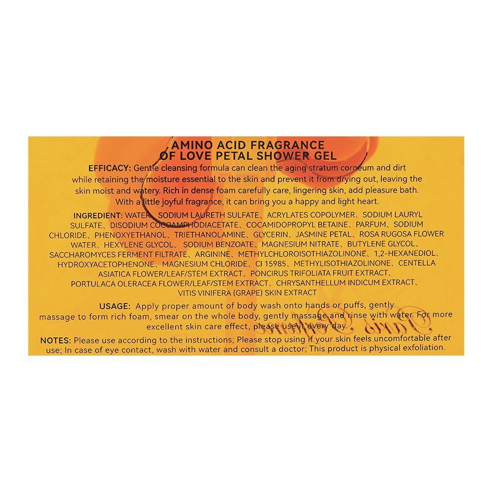 Van'May Paris Perfume Amino Acid Fragrance Of Love Petal Shower Gel, 800ml - Image 3