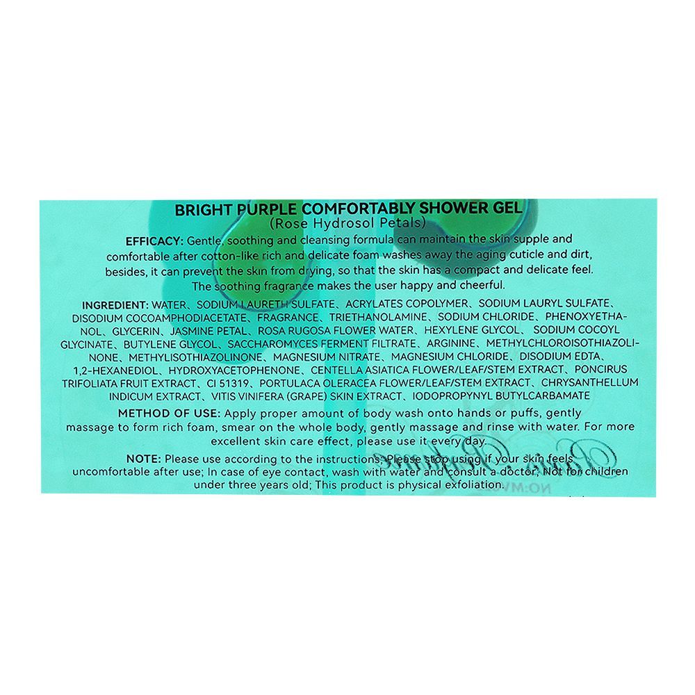 Van'May Paris Perfume Valentino Bright Purple Comfortably Shower Gel, 800ml - Image 3