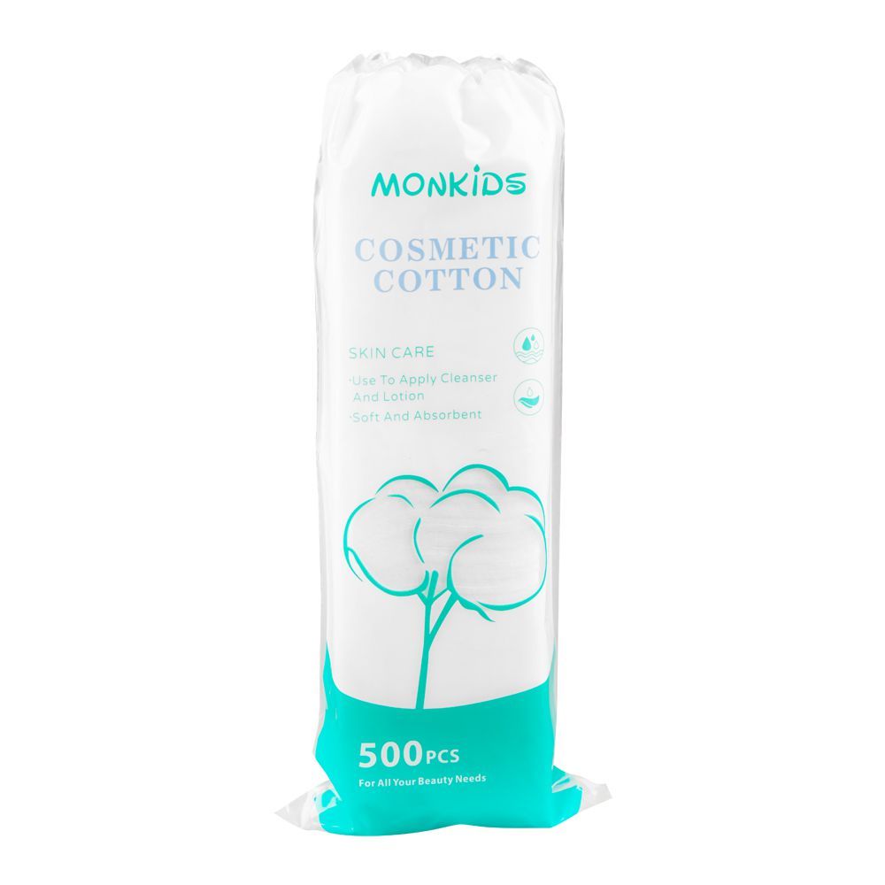 Monkids Cosmetic Cotton Makeup Remover Pads, 500-Pack, KS259 - Main Image