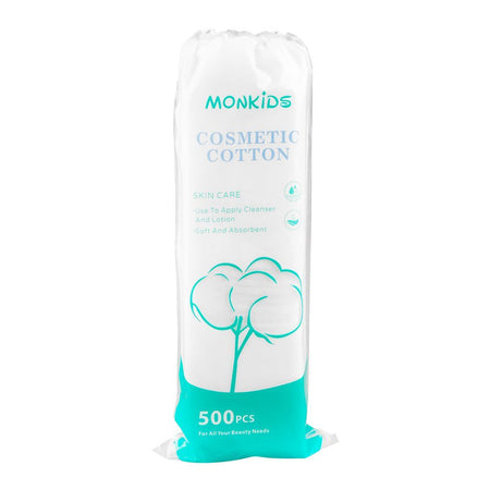 Monkids Cosmetic Cotton Makeup Remover Pads, 500-Pack, KS259 - Main Image