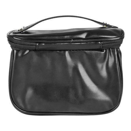 PU Leather Transparent Makeup Bag, Travel Cosmetic Organizer, Black, AF-63 - Image 4