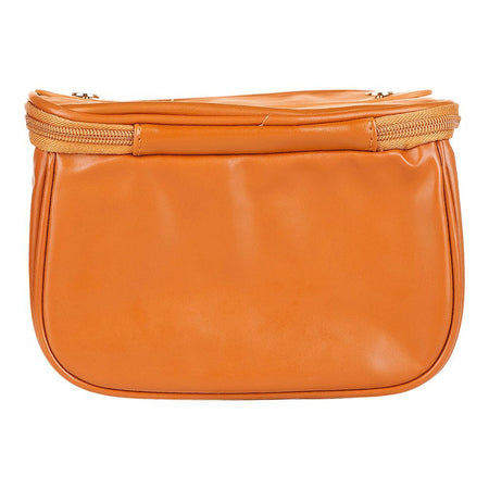 PU Leather Transparent Makeup Bag, Travel Cosmetic Organizer, Brown, AF-63 - Image 4