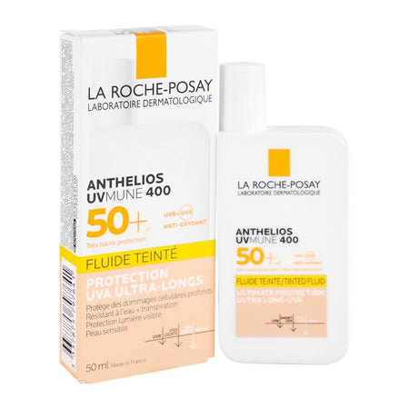 La Roche Posay Anthelios Uvmune 400 Invisible Tinted Fluid SPF 50+ Sunscreen, 50ml - Main Image