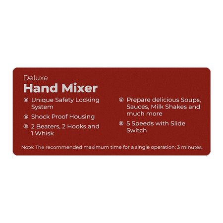 West Point Deluxe Hand Mixer, Egg Beater, 440W, WF-9201 - Image 4