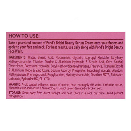 Pond's Bright Beauty Anti-Spot Serum Day Cream with Niacinamide & Vitamin B3, 50g - Image 4