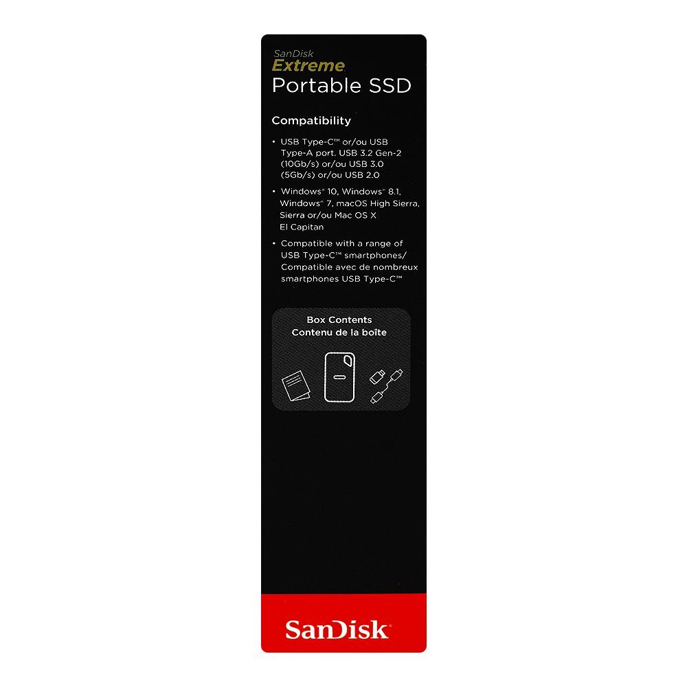 SanDisk Extreme Portable SSD 1TB, Up to 1050MB/s, IP65 Water Resistance, SDSSDE61-1T00-G25 - Image 4