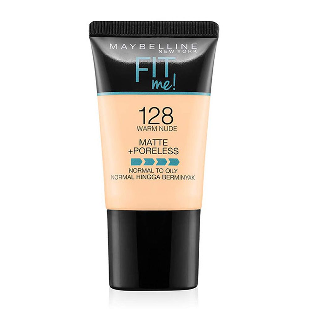 Maybelline New York Fit Me Matte + Poreless Liquid Foundation, 128, Warm Nude, 18ml - Image 3