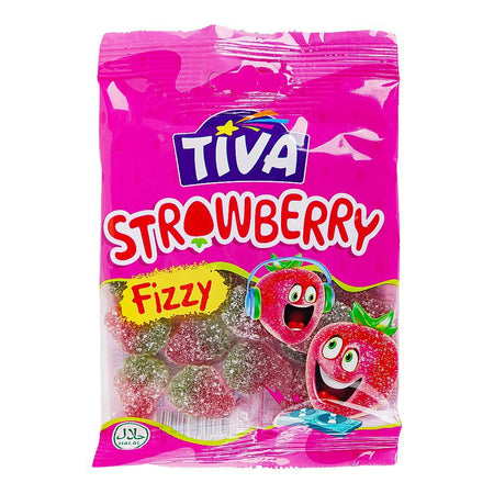 Tiva Strawberry Fizzy Jelly, 80g - Main Image