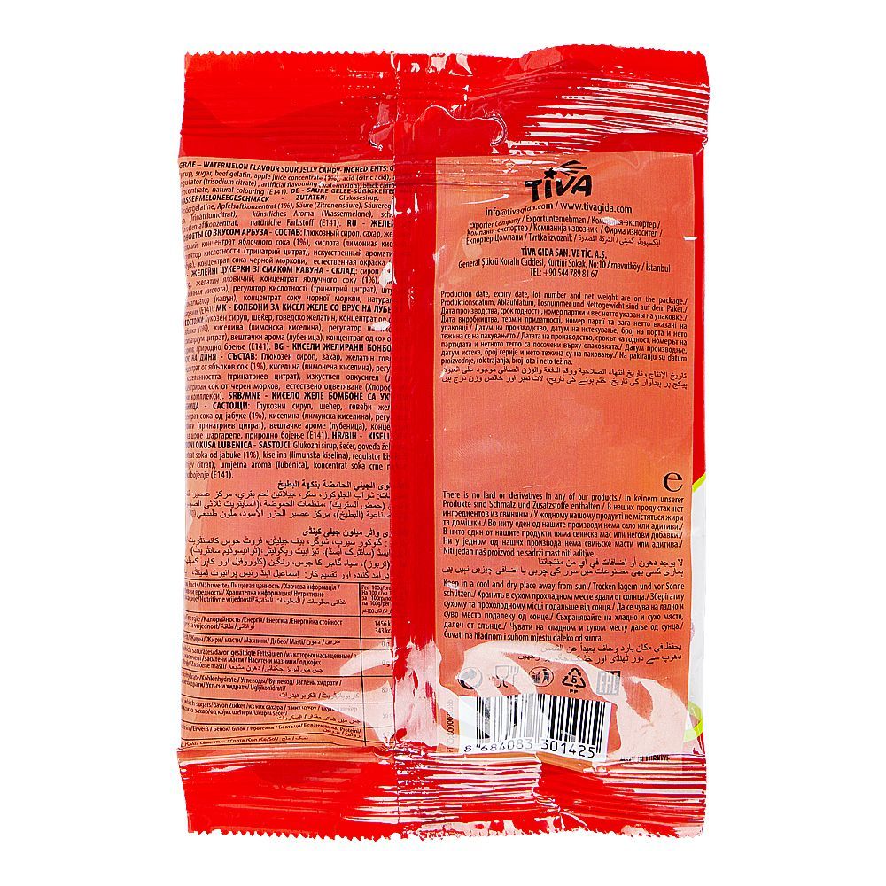 Tiva Watermelon Fizzy Jelly, 80g - Image 2