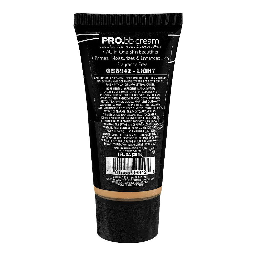L.A. Girl Pro BB Cream, 30ml,  GBB942 Light - Image 2