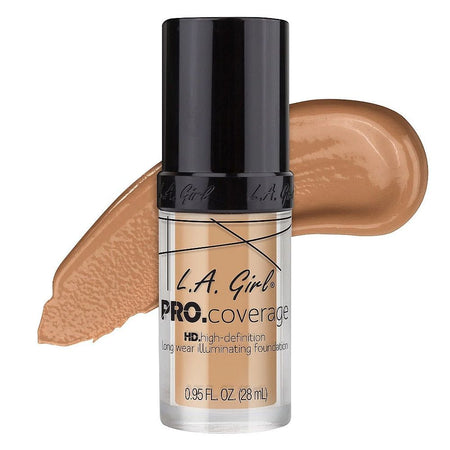 L.A. Girl Pro Coverage HD Long Wear Illuminating Liquid Foundation, 28ml,  GLM644 Natural - Main Image