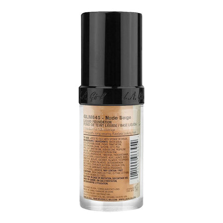 L.A. Girl Pro Coverage HD Long Wear Illuminating Liquid Foundation, 28ml,  GLM645 Nude Beige - Image 2