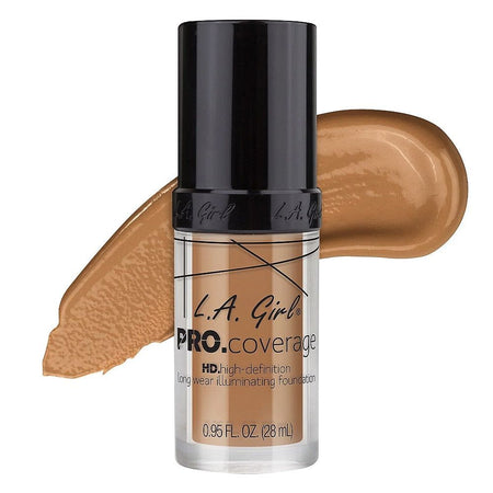 L.A. Girl Pro Coverage HD Long Wear Illuminating Liquid Foundation, 28ml,  GLM646 Beige - Main Image
