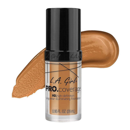 L.A. Girl Pro Coverage HD Long Wear Illuminating Liquid Foundation, 28ml,  GLM647 Warn Beige - Main Image