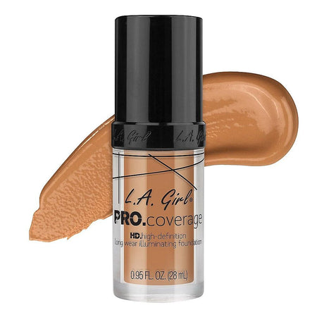 L.A. Girl Pro Coverage HD Long Wear Illuminating Liquid Foundation, 28ml,  GLM648 Soft Honey - Main Image