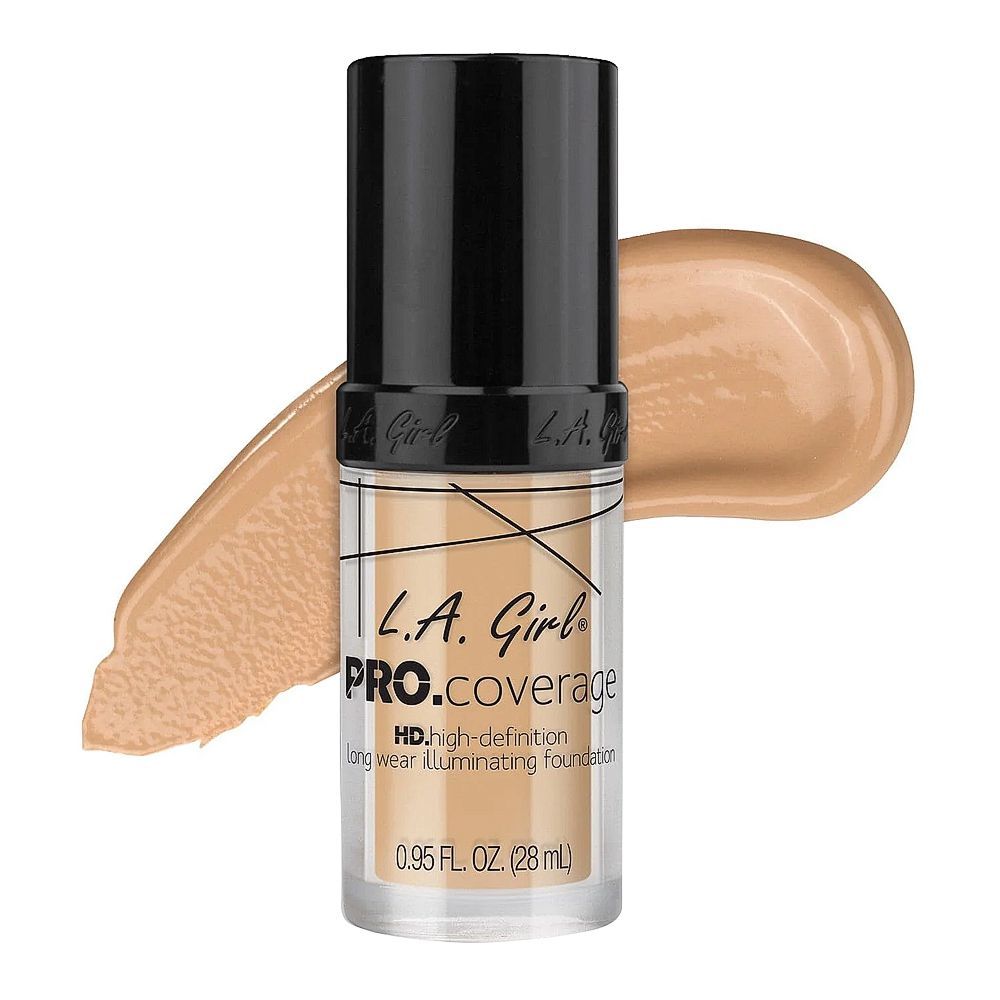 L.A. Girl Pro Coverage HD Long Wear Illuminating Liquid Foundation, 28ml,  GLM642 Fair - Main Image