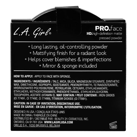 L.A. Girl Pro Face HD High Definition Matte Pressed Powder, 7g,  GPP602 Classic Ivory - Image 3