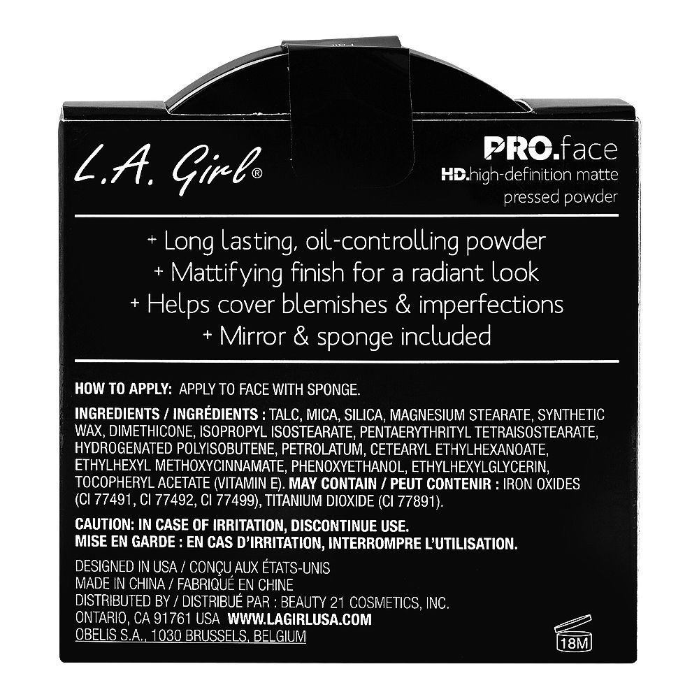 L.A. Girl Pro.Face HD Matte Pressed Powder, 7g, GPP604 Creamy Natural - Image 3