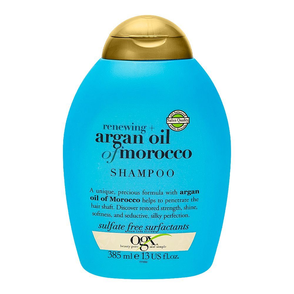 OGX Moroccan Argan Oil Shampoo, For Damaged & Dry Hair, 385ml - Main Image
