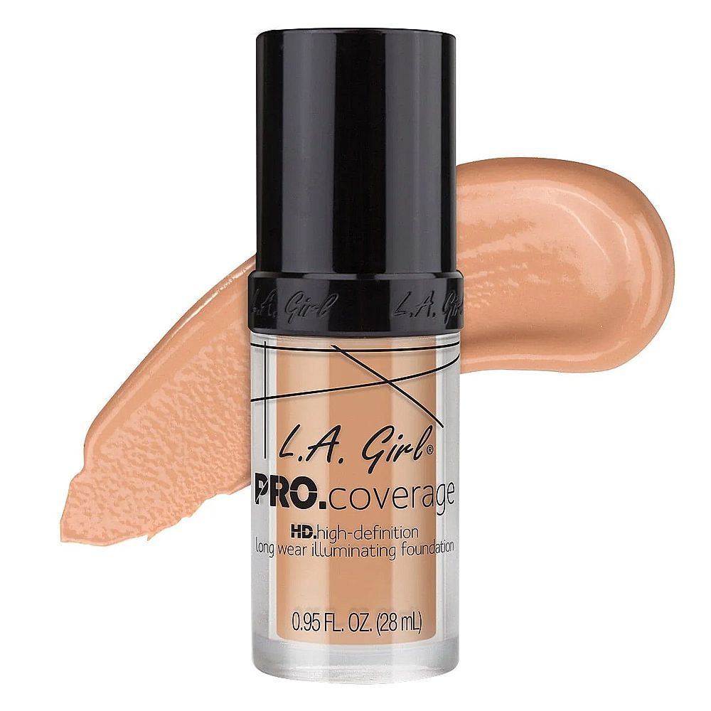 L.A. Girl Pro Coverage HD Long Wear Illuminating Liquid Foundation, 28ml,  GLM643 Porcelain - Main Image