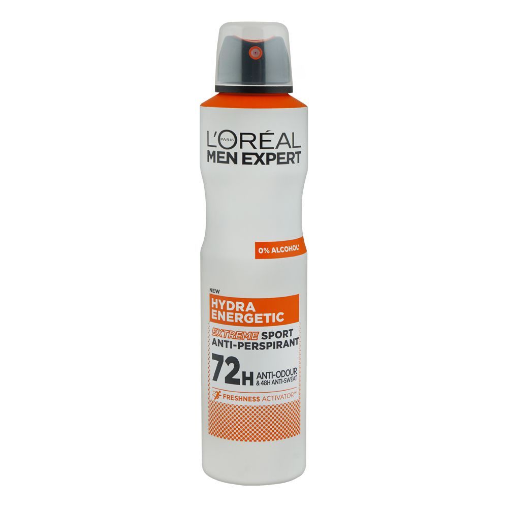 L'Oreal Paris Men Expert Hydra Energetic Extreme Sport Anti-Perspirant Deodorant Spray, 250ml - Main Image
