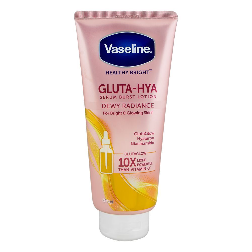 Vaseline Healthy Bright Gluta-Hya Dewy Radiance Serum Burst Body Lotion, 330ml - Main Image