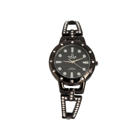 Omax Women's Analog Chain Watch, O-AB094-BLK - Main Image