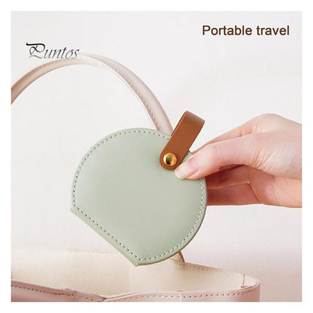 Small Travel Jewellery Box, Mini Case and Organizer Bag For Earrings, Necklace, Rings, Green - Image 4