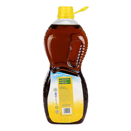 Organico Mustard Cooking Oil Bottle, 3 Liter - Image 2