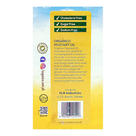 Organico Mustard Cooking Oil Bottle, 3 Liter - Image 3