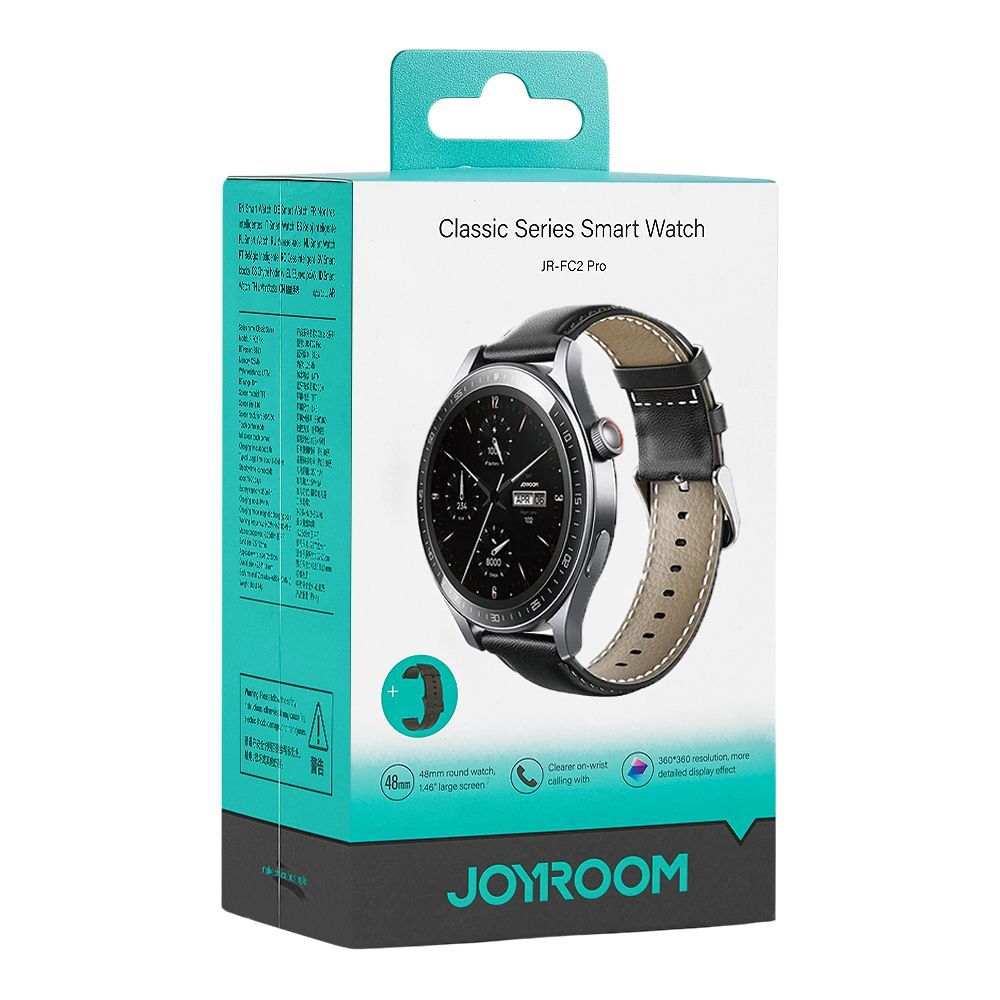Joyroom Classic Series Make/Answer Call Smart Watch, Space Grey, JR-FC2 Pro - Image 2