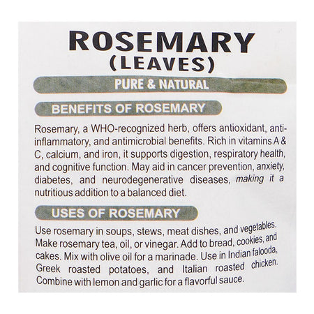Quill Rosemary Leaves, 50g - Image 3