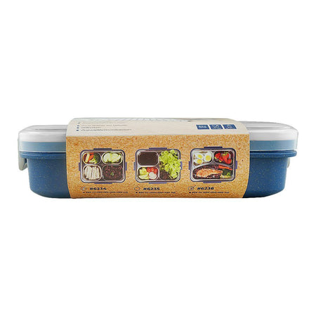Micron Ware Super Lock Stainless Lunch Box with Cutlery, 900ml, Blue, J6236 - Image 2