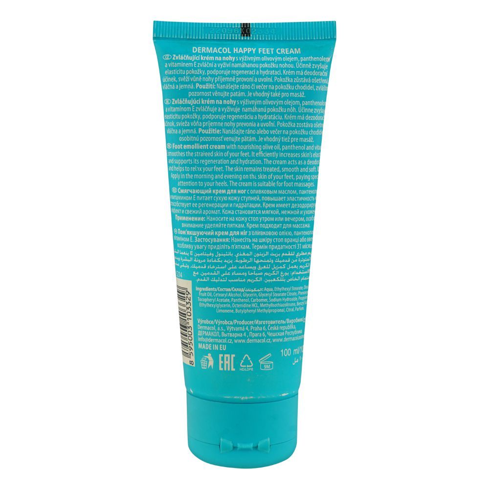 Dermacol Olive Oil & Vitamin E Happy Feet Cream, 100ml - Image 2