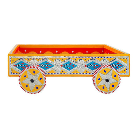 Star Shine Truck Art Chamakpatti Wheel Tray - Yellow - Image 2