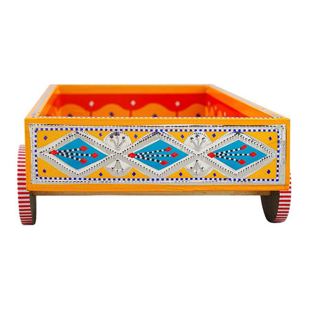 Star Shine Truck Art Chamakpatti Wheel Tray - Yellow - Image 3
