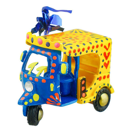 Star Shine Truck Art Mini Rickshaw & Candle Souvenir Gift Box - Mix Colors - Main Image