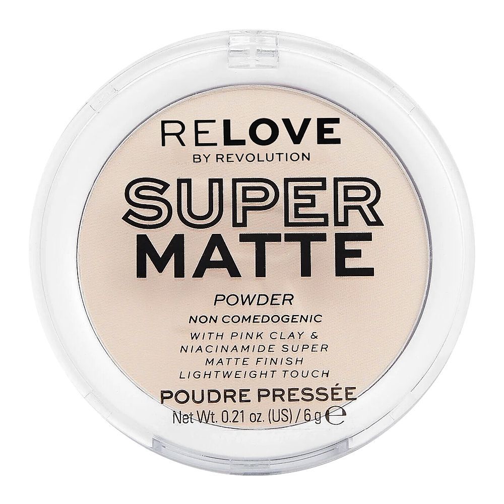 Makeup Revolution Relove Super Matte Face Powder Translucent, 6g - Image 2